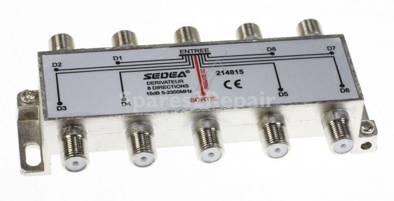 Sedea Aerial Distributor 8-way - Derivateur Ter-sat 8 Sorties 16-18db - 214815