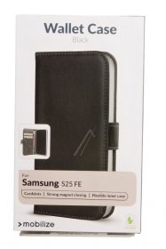 Mobilize Leather Bag Gsm - 81340 Mobilize Classic Gelly Wallet Book Case Samsung Galaxy S25 Fe Black