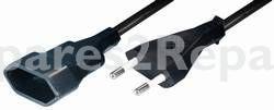 Com Power Supply Cable - Extension Cord - 10,0m Euro Plug - Black