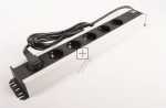 Bachmann Six-way Trailing Socket - 300 000 Craftsman Power Strip 6-way 2m Grey-black