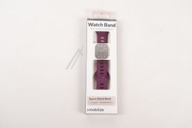 Mobilize Wristbands For Smartwatch - 81646 Mobilize Silicone Watch Band - Sports - For Apple 42-44-45-49mm - Bordeaux