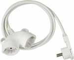 Brennenstuhl Power Supply Cable - 1161820223 Quality Plastic Extension Cable 3m H05vv-f 3g1,5 White With Double Socket + Flat Plug