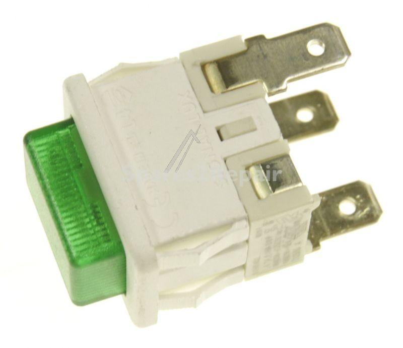 Light Switch - C00341478 481927618261 Switch Green [Whirlpool Indesit]