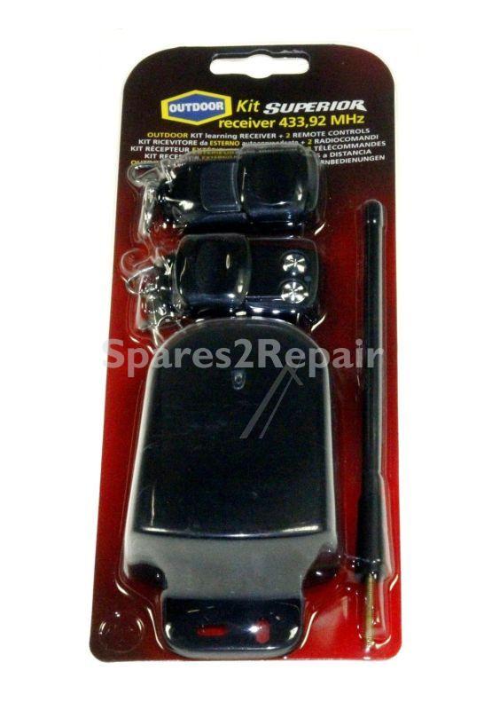 Garage Remote Control - Sup014 Kit Outer Receiver 433 92mhz + 2 Remote Controls 12v-no-nc