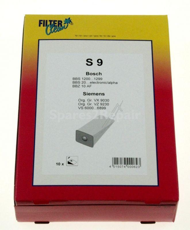 Filterclean Vacuum Cleaner Bags - S9 000075-k Paper Dust Bag X10
