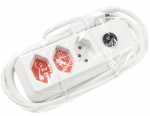 Brennenstuhl Three-way Trailing Socket - Eco-line Steckdosenleiste 3-fach Weiss 2m *ch*