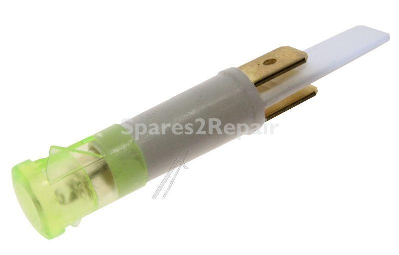 Filament Lamp - Control Lamp, Green, Ø 9mm2 Connections, No Lead