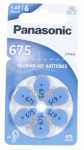 Panasonic 1.40v Button Cell Battery - Pr675 Hearing Aid Battery 1,4v, 605mah Pack Of 6