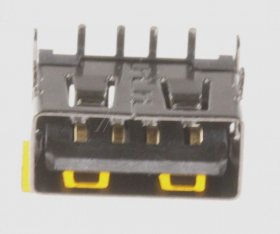 Samsung Socket, Jack - 3722-003338 Usb Socket 4p-1c Au Black Angle A