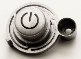 Button - C00271362 482000086667 Pushbutton Silver On-off Indesit Ecoti [Whirlpool Indesit]