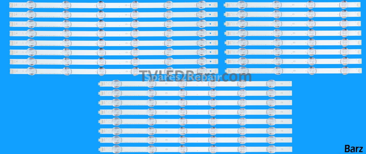 Barz LED Backlight Array LG AGF78402001 LG Innotek 70" DRT 3.0 HC700CUF 24pcs