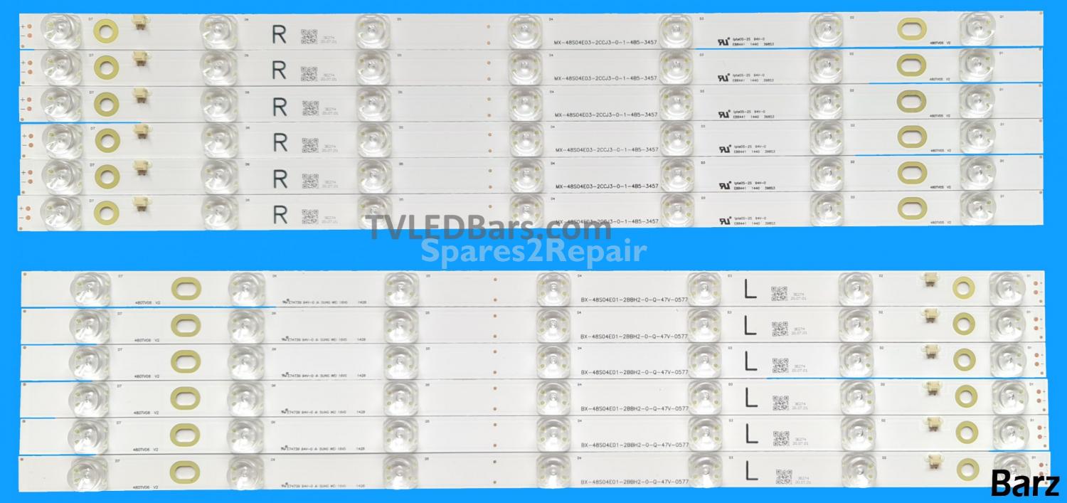 Barz LED Backlight Array Panasonic L5EDDYY00687 48" 98.48S04.1SE /96.48S04.002 480TV05 480TV06 12pcs