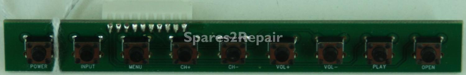 Bush BLED24FHDL8 - Button Board - 20110628 - 2E06196A - L8 TYPE 9KEY board V1.0