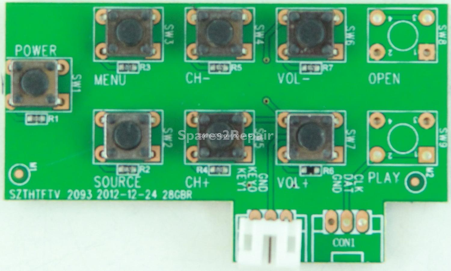 Bush LE-28GBR-A - Buttons - SZTHTFTV2093 - 2E09309B - 28GBR