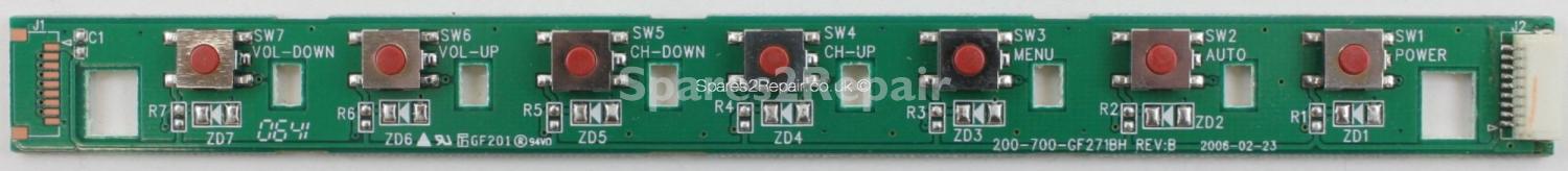Bush LCD37TV016HD - Buttons - 200-700-GF271BH - Rev B