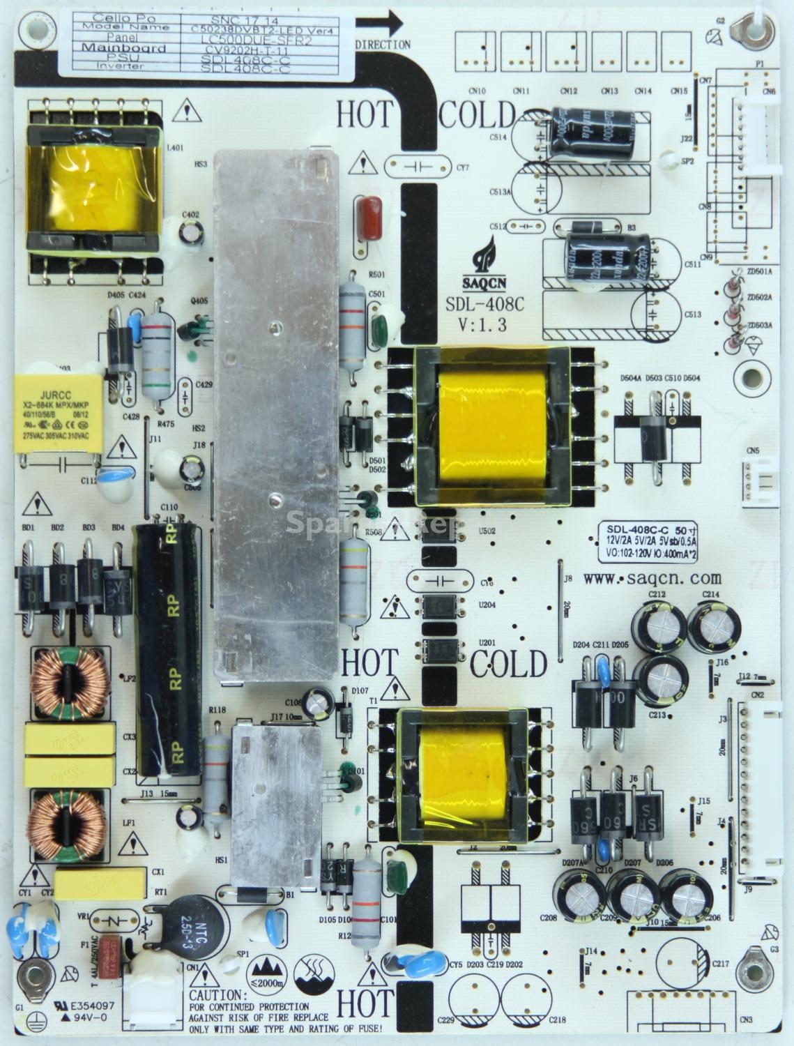 Cello C50238DVBT2 - PSU - SDL408C-C - SDL-408C - V1.3