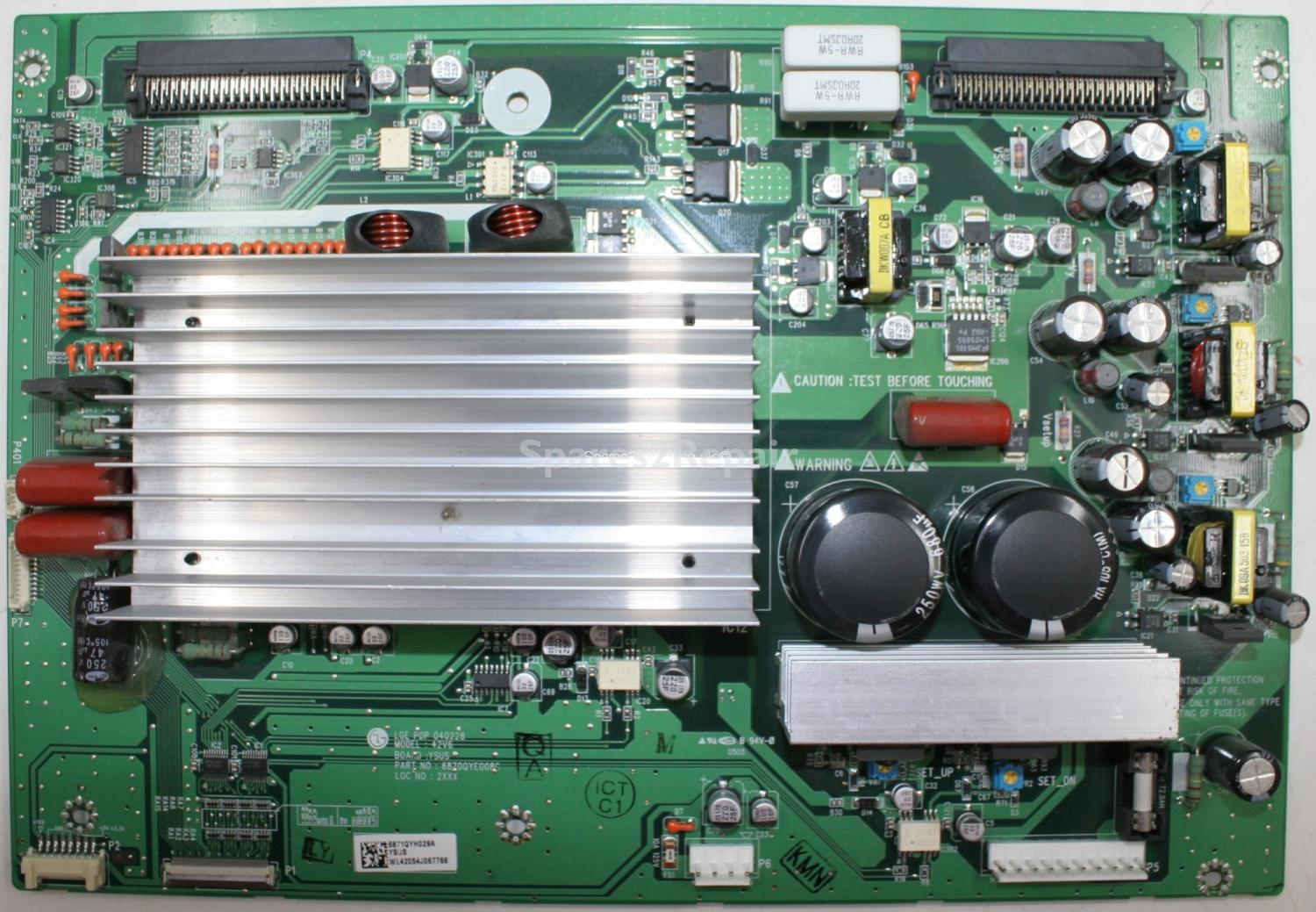 Hitachi 42PMA225EZ - YSUS - 6871QYH029A - 6870QYE008C - PDP 040228 - 42V6 YSUS