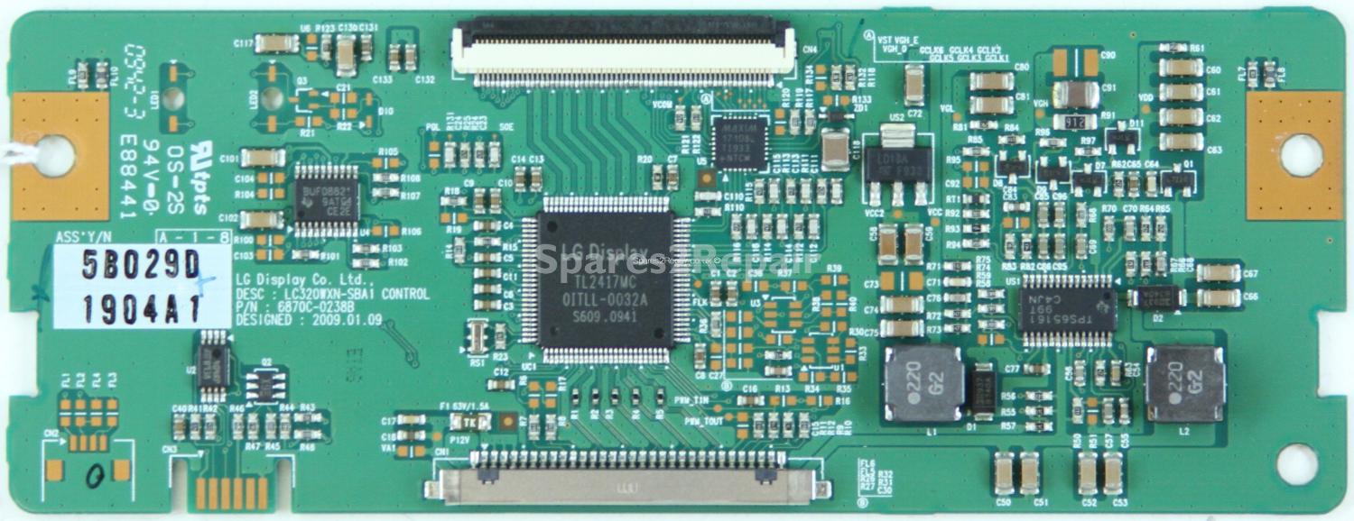 Hitachi 32LD30UA - T-Con - 6871L-01904A - 6870C-0238B - LC320WXN-SBA1 CONTROL