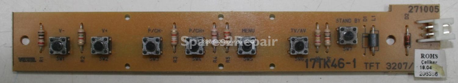 Hitachi 26LD6600B - Buttons - 17TK46-1 TFT 271005