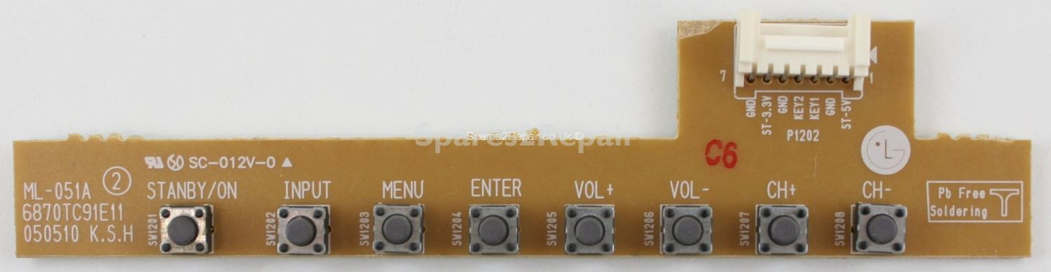 LG 32LX2R-ZE - Buttons - 6870TC91E11 - 050510 - ML-051A