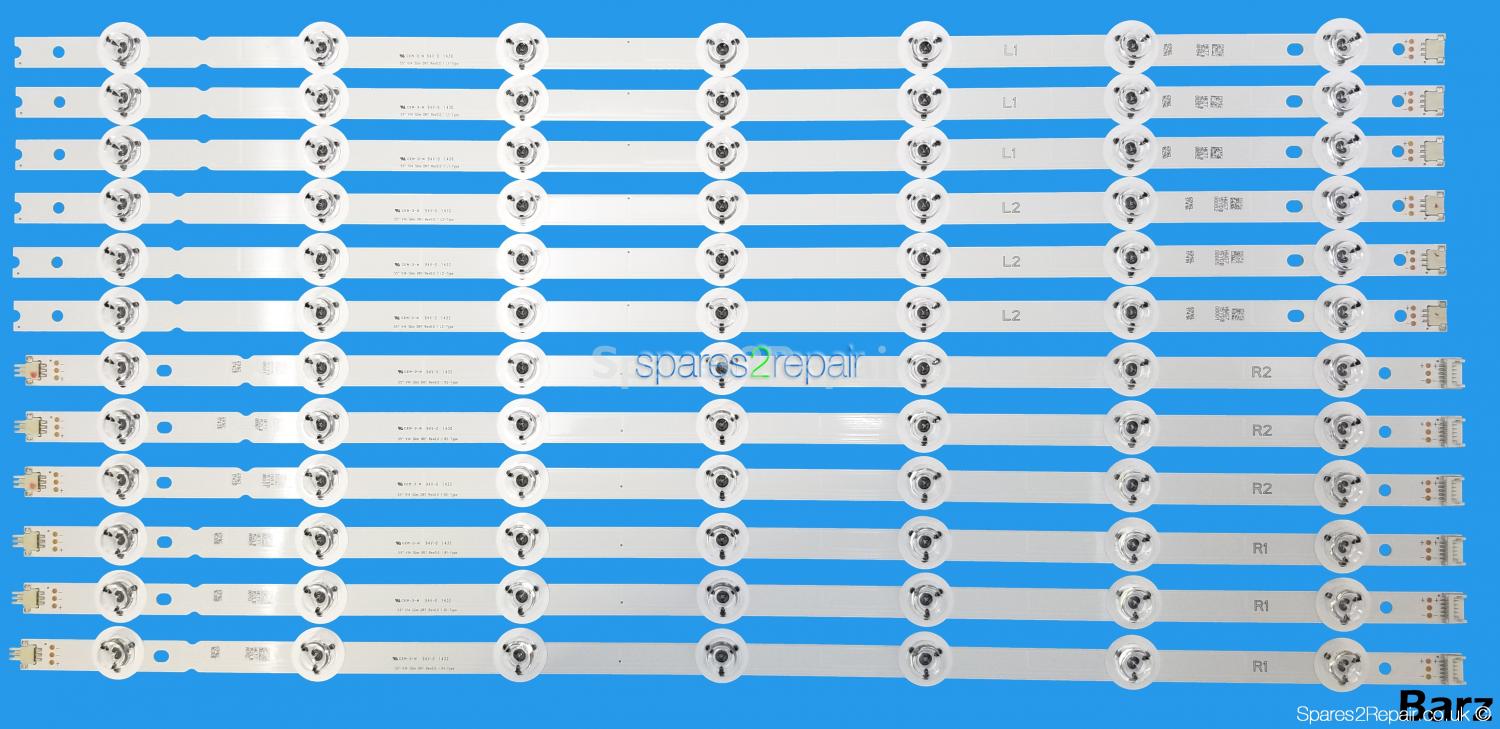 LG 55 inch Full LED Backlight Array - V14 Slim DRT - 6916L-1629A + 6916L-1630B + 6916L-1741A + 6916L-1743B - LC550DUH-PG