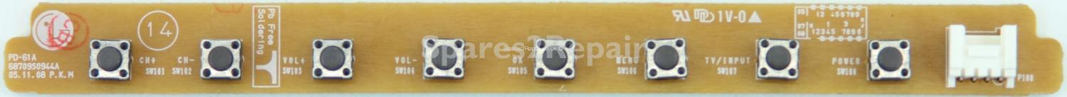 LG 50PC1DA-EA - Buttons - PD-61A - 68709S0944A