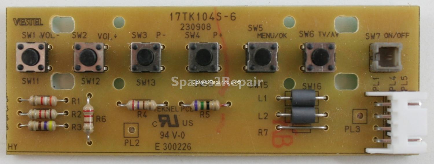 Matsui MAT15L1618D - Buttons - 17TK104S-6 - 230908