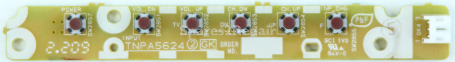 Panasonic TX-L42ET5B - Buttons - TNPA5624 2GK (Without Plastics)