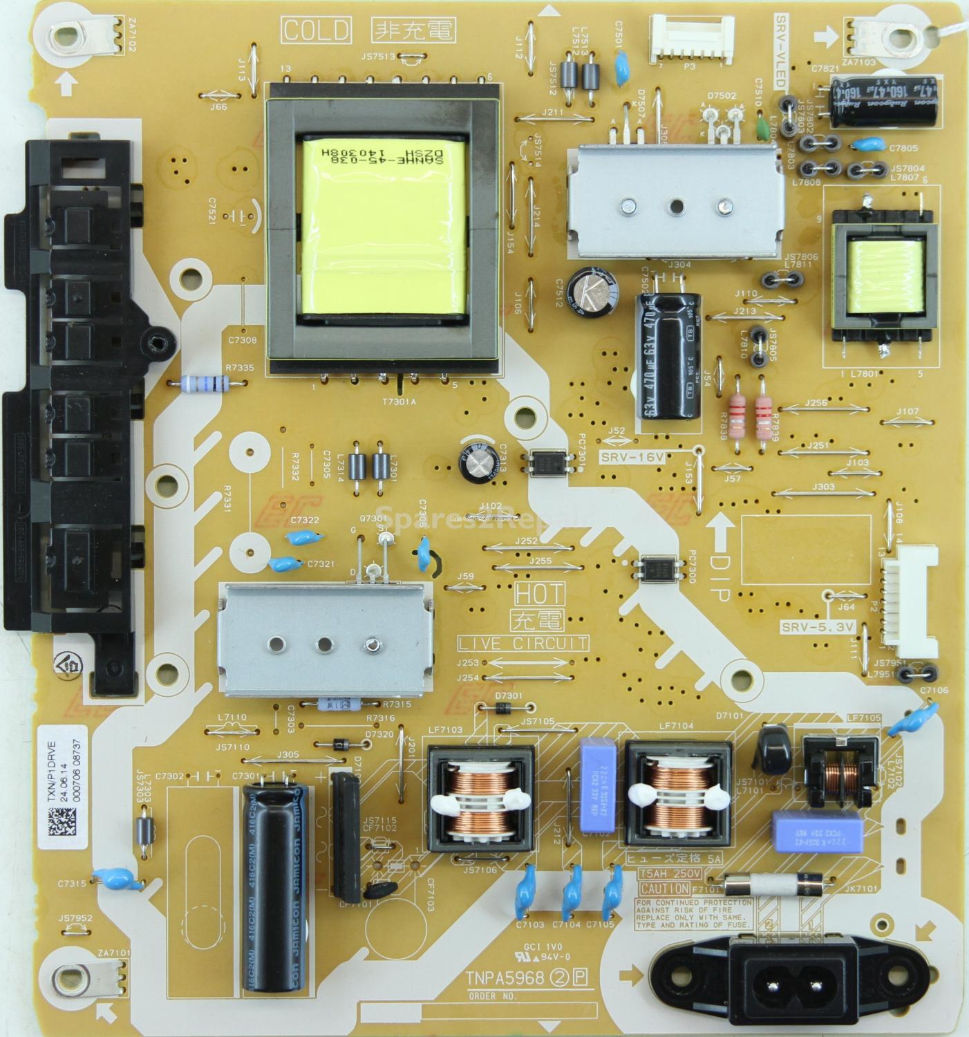 Panasonic TX-32AS600B - PSU - TXN/P1DRVE - TNPA5968