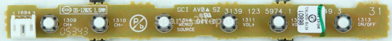 Philips 26PF5521D/10 - Buttons - 3139 123 5974.1 v3 (Without Plastic)