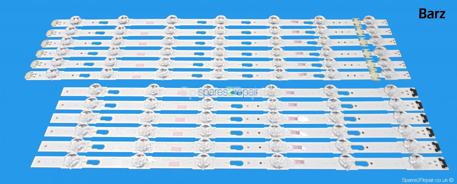 Samsung 50 inch Full LED Backlight Array - BN96-39657A + BN96-39658A - UE50KU/MU - S_KU6K_50_FL30_L7 + S_KU6K_50_FL30_R6