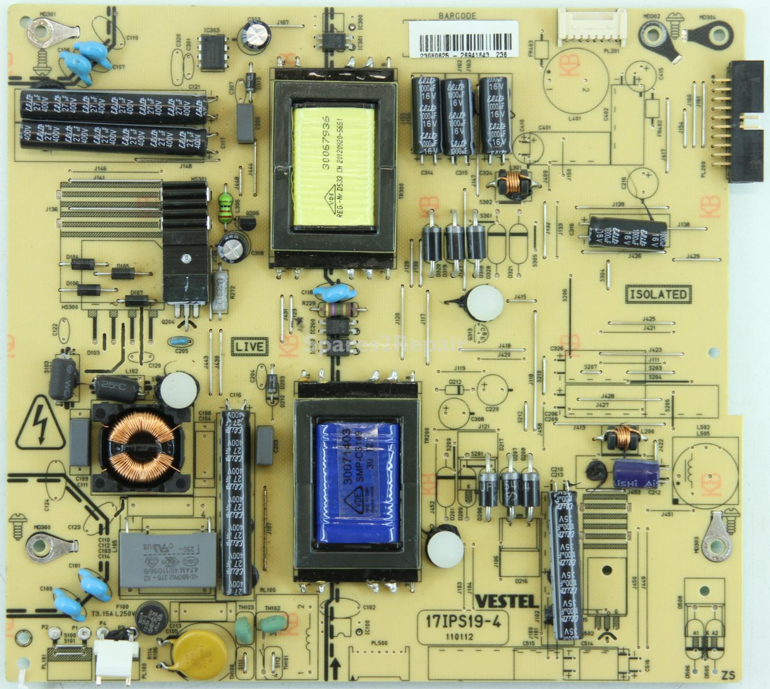 Sharp LC-32LD135K - PSU - 23080625 - 17IPS19-4 - 110112