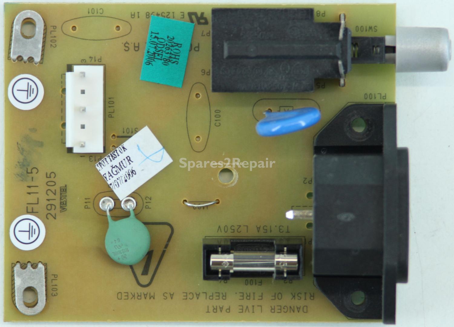 Wharfedale LCD2710HDAF - AC Socket & Power Button - 17FL11-5 - 291205 - 20263780